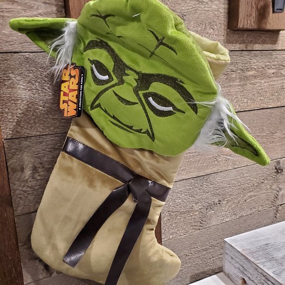 Disney Star Wars Christmas Stocking Lg Yoda NWT - Picture 1 of 5